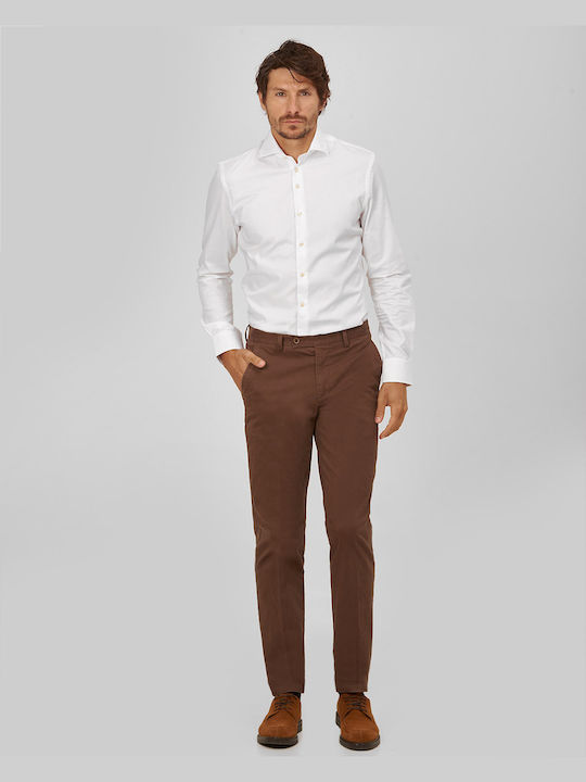 Chinos Slim Fit Trousers in Brown Winfield Brown MONOCHROME ALL DAY