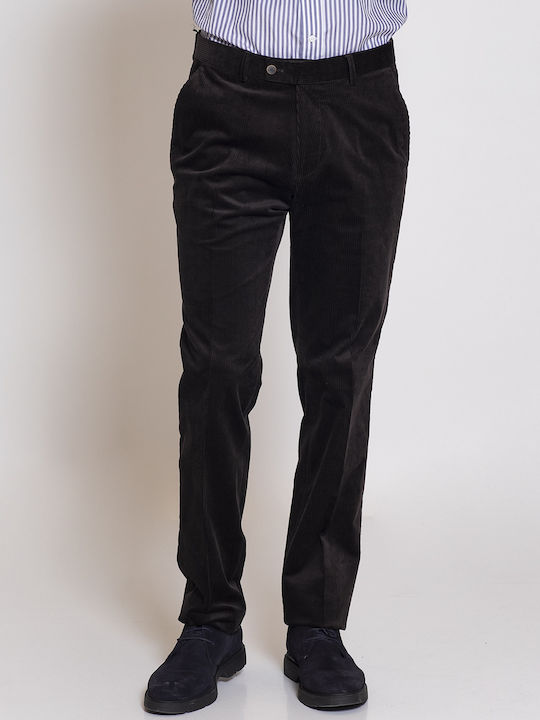 Corduroy modern fit trousers Don Hering Brown