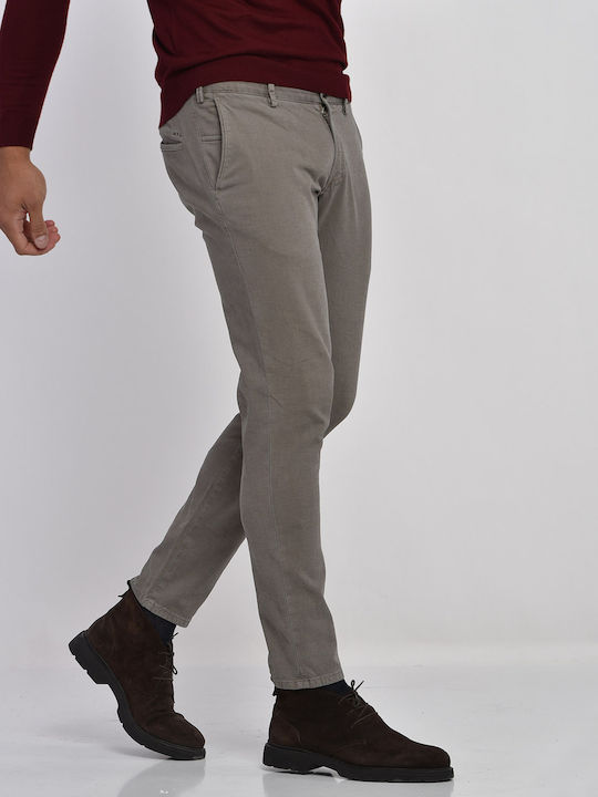 Pantaloni formali din bumbac slim fit Hiltl GREY BAMBACI Monocromie ALL DAY,CASUAL,BUSINESS