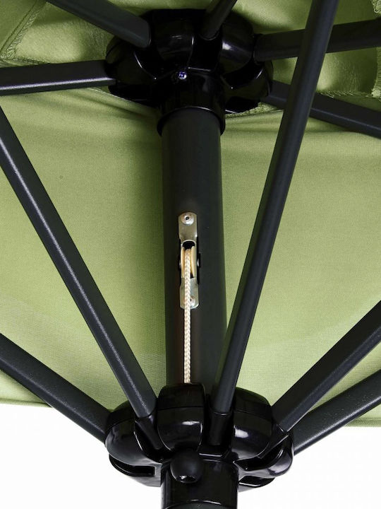 Umbrella Floor Round Aluminum Siesta Olive Green 1.84x0.94m