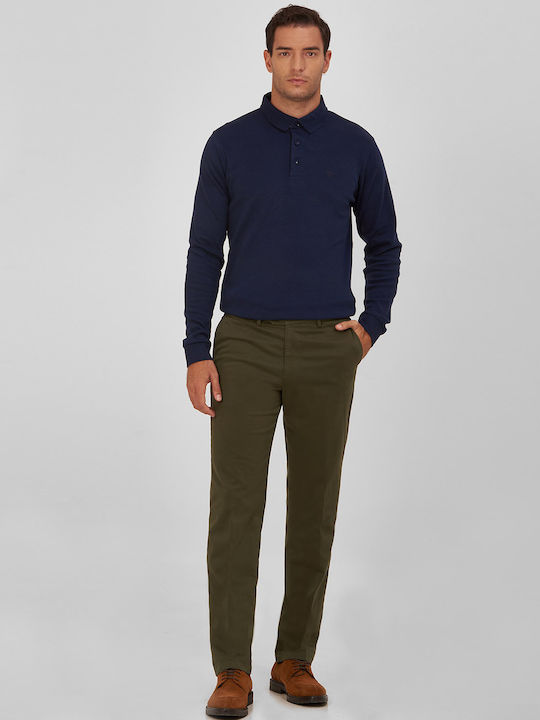 Modern Fit Kaiserhoff Olive Green Monochrome Evening, All Day, Business Chinos