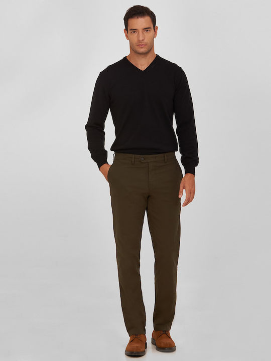 Moderne Passform Kaiserhoff Chinos Olive Monochrome GANZTÄGIG