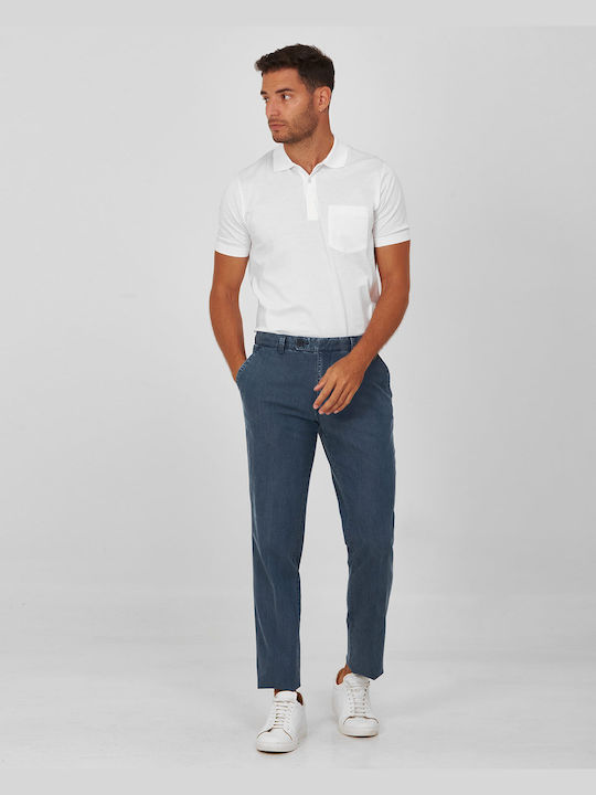 Chinos style jeans modern fit Kaiserhoff Blue Solid Color