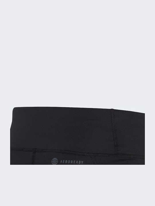 Kids Legging Sports Cropped Black Aeroready 3-Stripes