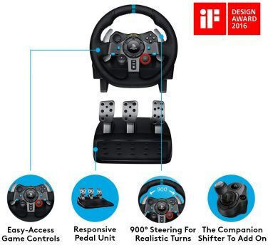 Logitech G29 Driving Force Τιμονιέρα με Πετάλια για PC / PS3 / PS4 / PS5 με 900° Περιστροφής