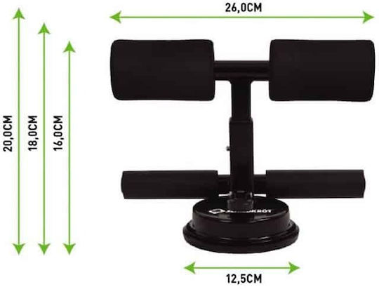 Schildkrot Fitness Sit-Up Trainer 960143 Abdominal Sit Up Assistant Black with Suction Cup