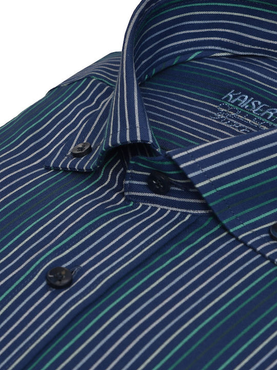 Checkered button-down comfort fit shirt Kaiserhoff Blue COTTON BUTTON - DOWN CHECKERED ALL DAY