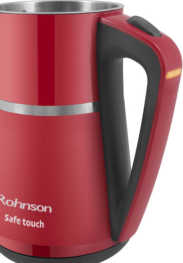Rohnson Safe Touch Електрическа Кана 1.7л 2200W Червена