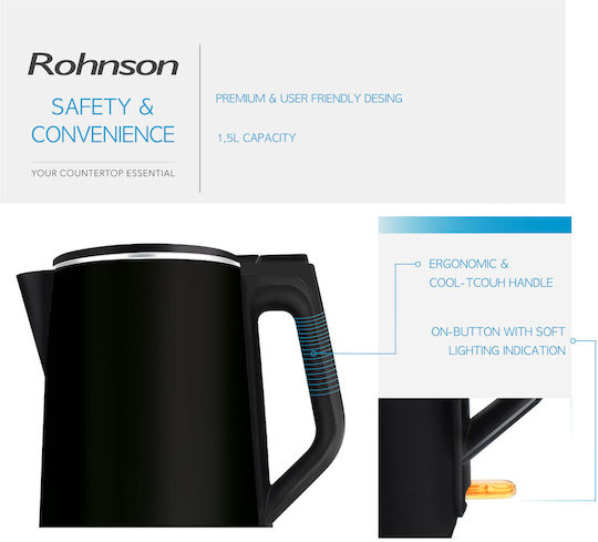 Rohnson Бързовар 1.5л 2200W Черен