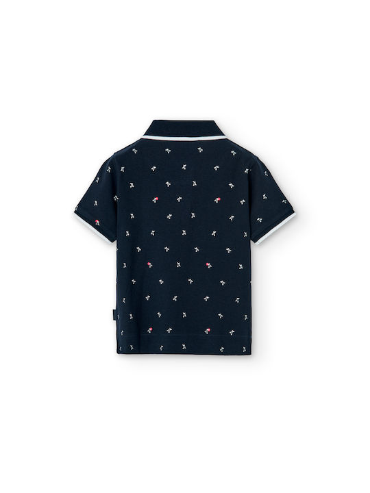 Boboli Kids Polo Short Sleeve Navy Blue