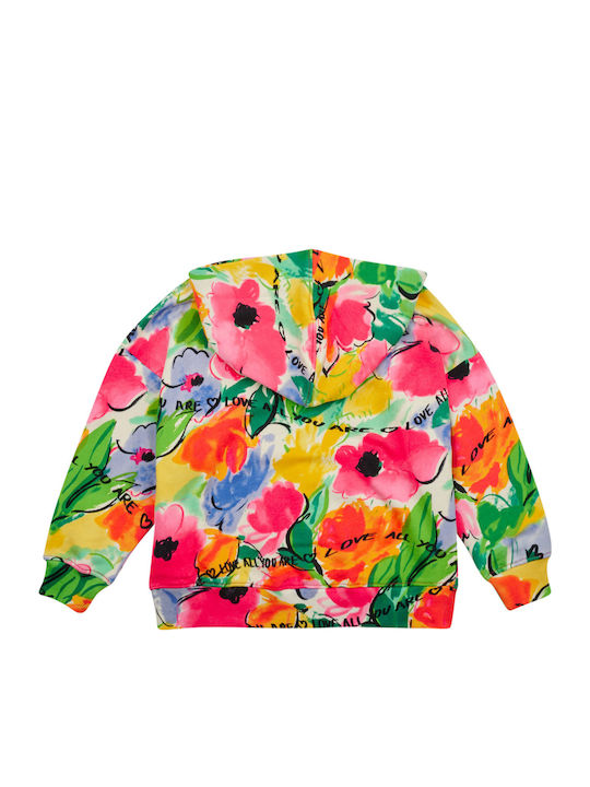 Kinder-Sweatshirtjacke mit Kapuze Mehrfarbig