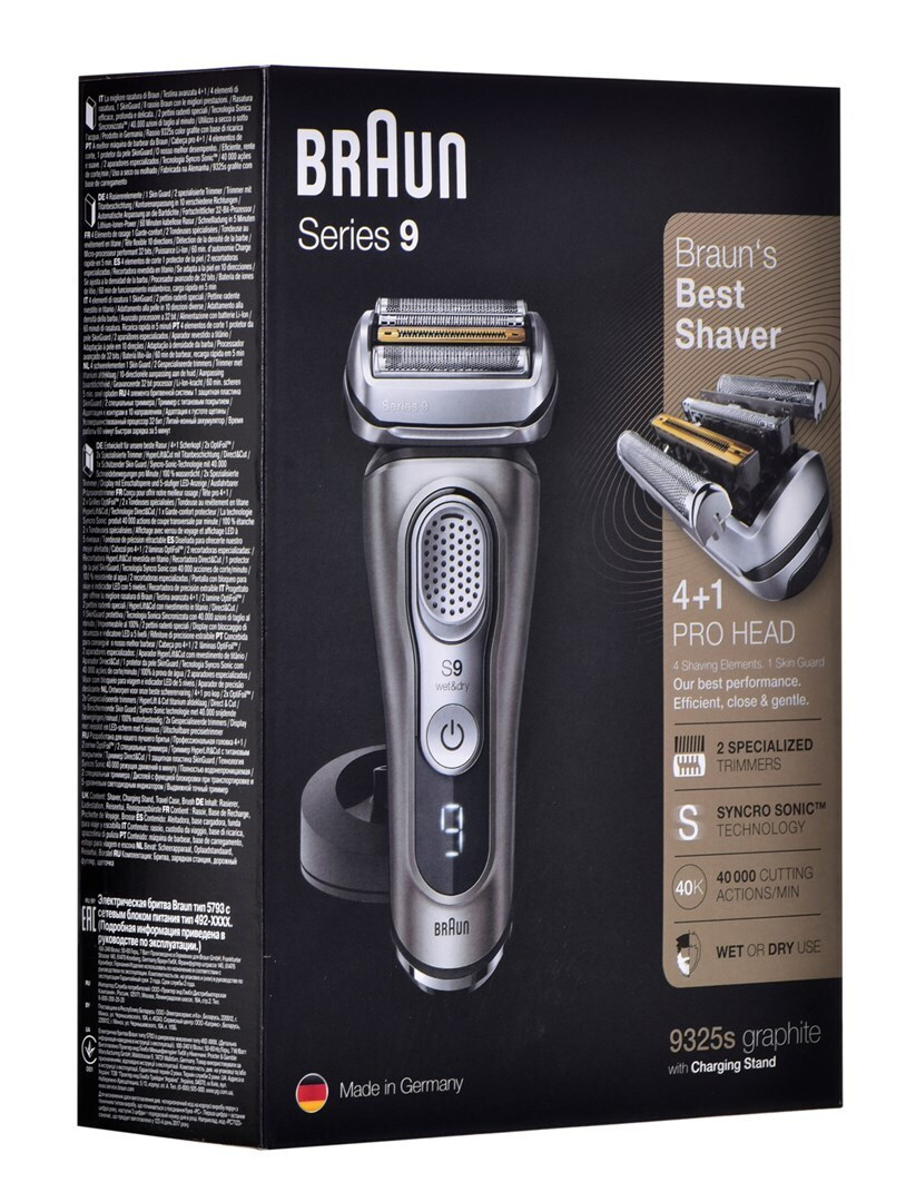 【tu tana】Braun Series 9 9345s-V Braun Series 9 Wet & Dry Shaver 9345s Foil Aparat de Ras Electric