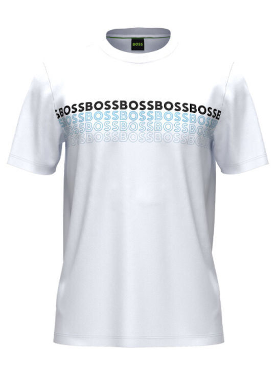 Hugo Boss Herren T-Shirt Kurzarm Weiß