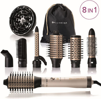 Imetec Air Wonder 8in1 Electric Hair Brush with Air for Straightening and Curls 1000W