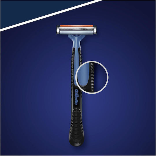Gillette Blue 3 Smooth Razoare de unică folosință cu 3 lame și bandă lubrifiantă pentru piele sensibilă 12buc