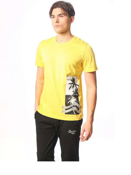 Paco & Co Men's Short Sleeve T-shirt Yellow