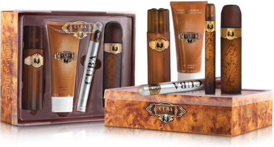 Cuba Gold Eau De Toilette 100ml După Bărbierit 100ml Set Pentru Bărbați Cu Eau De Toilette 4 Bucăți
