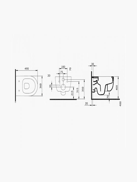 Bocchi V-Tondo Λεκάνη Κρεμαστή Rimless με Slim Κάλυμμα Soft Close Γαλάζια Bocchi V-Tondo Λεκάνη Κρεμαστή Rimless με Slim Κάλυμμα Soft Close Γαλάζια