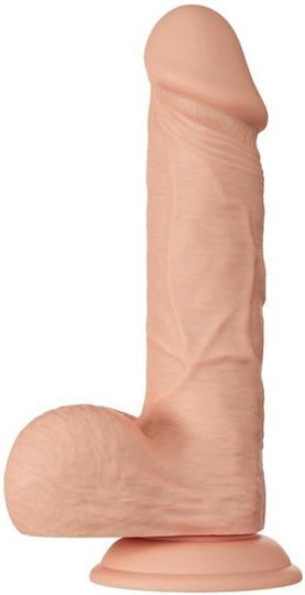Baile Beautiful Encounter Bahamut Glass Dildo with Balls and Suction Cup Flesh 21.8cm