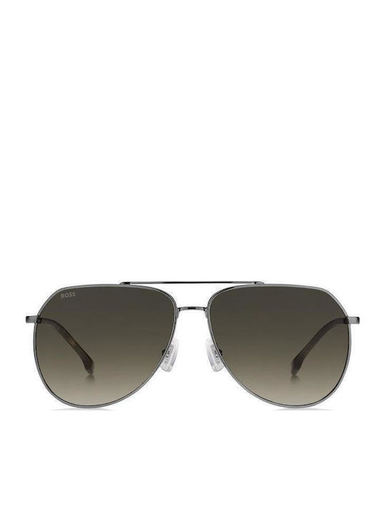 Boss Sunglasses Silver with Metal Frame & Brown Lens
