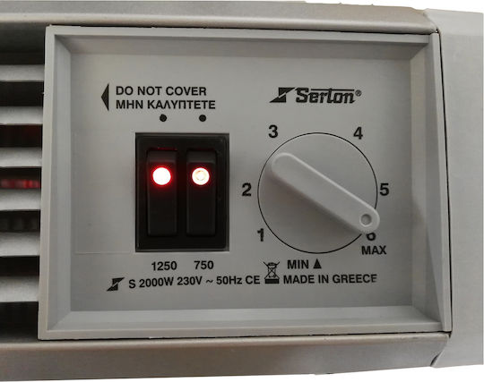 Serton 341 Konvektorheizung Boden 2000W 68x44cm Silber
