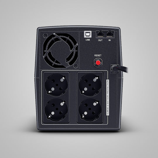 CyberPower UT1500EG UPS Line-Interactive 1500VA 900W με 4 Schuko Πρίζες