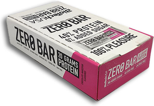 Biotech USA Zero Bar with Native Whey Isolate Bars with 40% Protein & Flavor Chocolate Marzipan 20x50gr