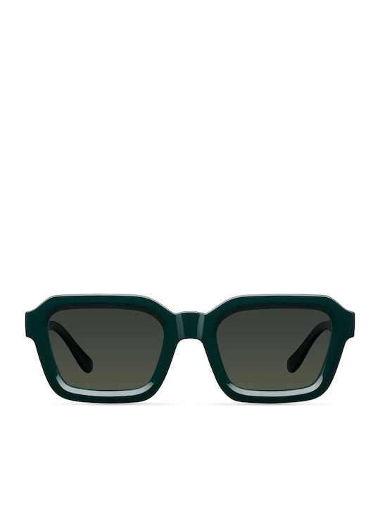 Meller Nayah Unisex Sunglasses with Green Plastic Frame and Green Polarized Lens NAY-PINEOLI