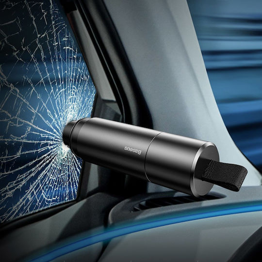 Baseus Car Emergency Hammer Automatic with Seatbelt Cutter Black