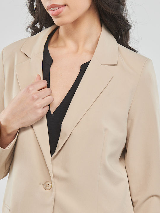 Vero Moda Γυναικείο Σακάκι Μπεζ