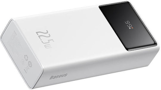 Baseus Star-Lord Power Bank 20000mAh 22.5W с 2 USB-A порта и USB-C порт Бял