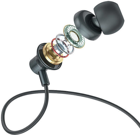 Vipfan M7 In-ear Handsfree με Βύσμα 3.5mm Ασημί