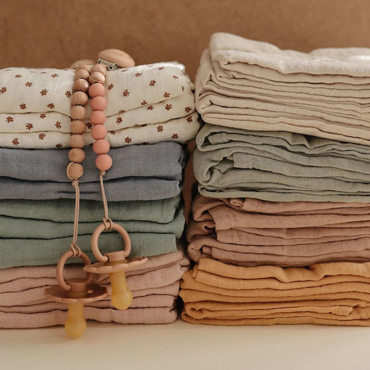 Mushie Muslin Swaddle Wraps Pink 58.42x59.69cm. 3pcs