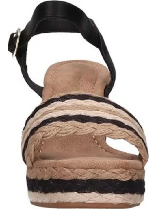 Cohimbra Flag Women's Platform Espadrilles Black