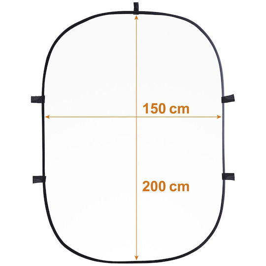 Walimex Falthinterground Φωτογραφικό Φόντο Υφασμάτινο 150x200εκ. Μαύρο