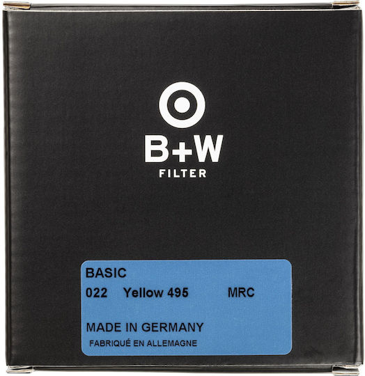 B+W Жълт 495 MRC Basic Филтър CPL с Диаметър 55mm с Покритие MRC (Устойчиво на Надраскване) за Фотообективи