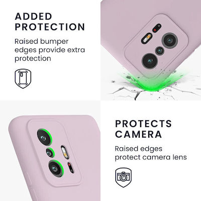 KWmobile Rubberized Umschlag Rückseite Silikon Nude Lilac (Xiaomi 11T / 11T Pro) 56573.236