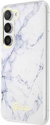 Guess Umschlag Rückseite Kunststoff Marble (Galaxy S23+) GUHCS23MPCUMAH
