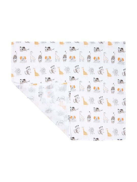 Jukki Giraffe & Others Muslin Swaddle Wrap Multicolour 70x80cm.