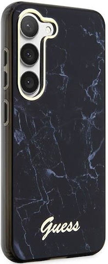 Guess Marble Marble Back Cover Plastic Marble Black (Galaxy S23)