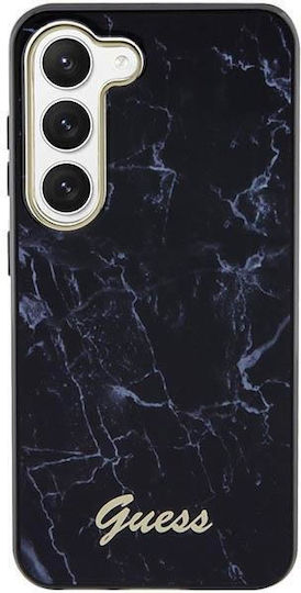 Guess Marble Marble Back Cover Plastic Marble Black (Galaxy S23)