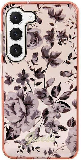 Guess Flower Collection Back Cover Πλαστικό Ροζ (Galaxy S23)