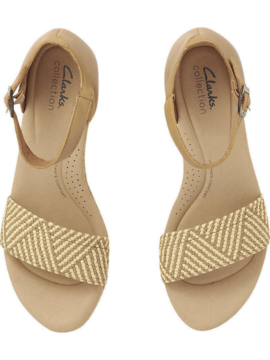Rose Ease Καλοκαιρινές Γυναικείες Πλατφόρμες Light Tan