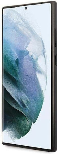 Guess 4G Metal Logo Umschlag Rückseite Synthetisches Leder / Kunststoff Gray (Galaxy S23 Ultra)