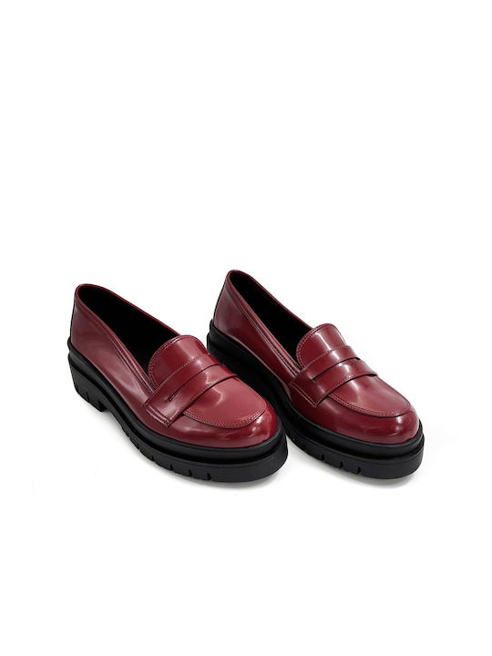 Sarigiannis women's Florentine moccasin burgundy