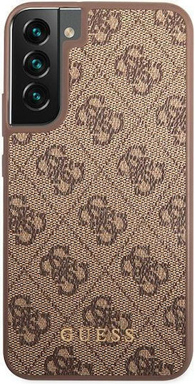Guess 4G Metal Logo Umschlag Rückseite Kunststoff Braun (Galaxy S23)