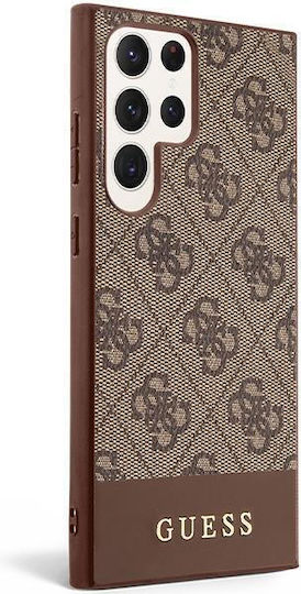 Guess Back Cover Πλαστικό / Υφασμάτινο Καφέ (Galaxy S23 Ultra)