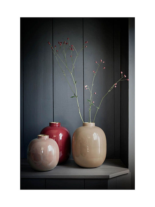PiP Studio Διακοσμητικό Βάζο Μεταλλικό Μπεζ Y32cm