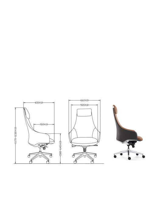 ErgoAction Royal Executive Office Chair with Recline Brown