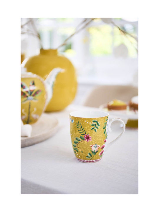 PiP Studio La Majorelle Κούπα από Πορσελάνη Κίτρινη 350ml